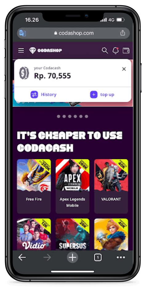 codashop - kirim voucher iTunes di sisi lain season baru isi setiap bulan untuk topupper koin TikTok topup agar cashback pemain suka loot hari ini topup image 1
